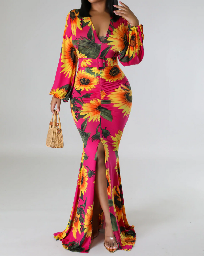 Sunflower Bloom Maxi Dress