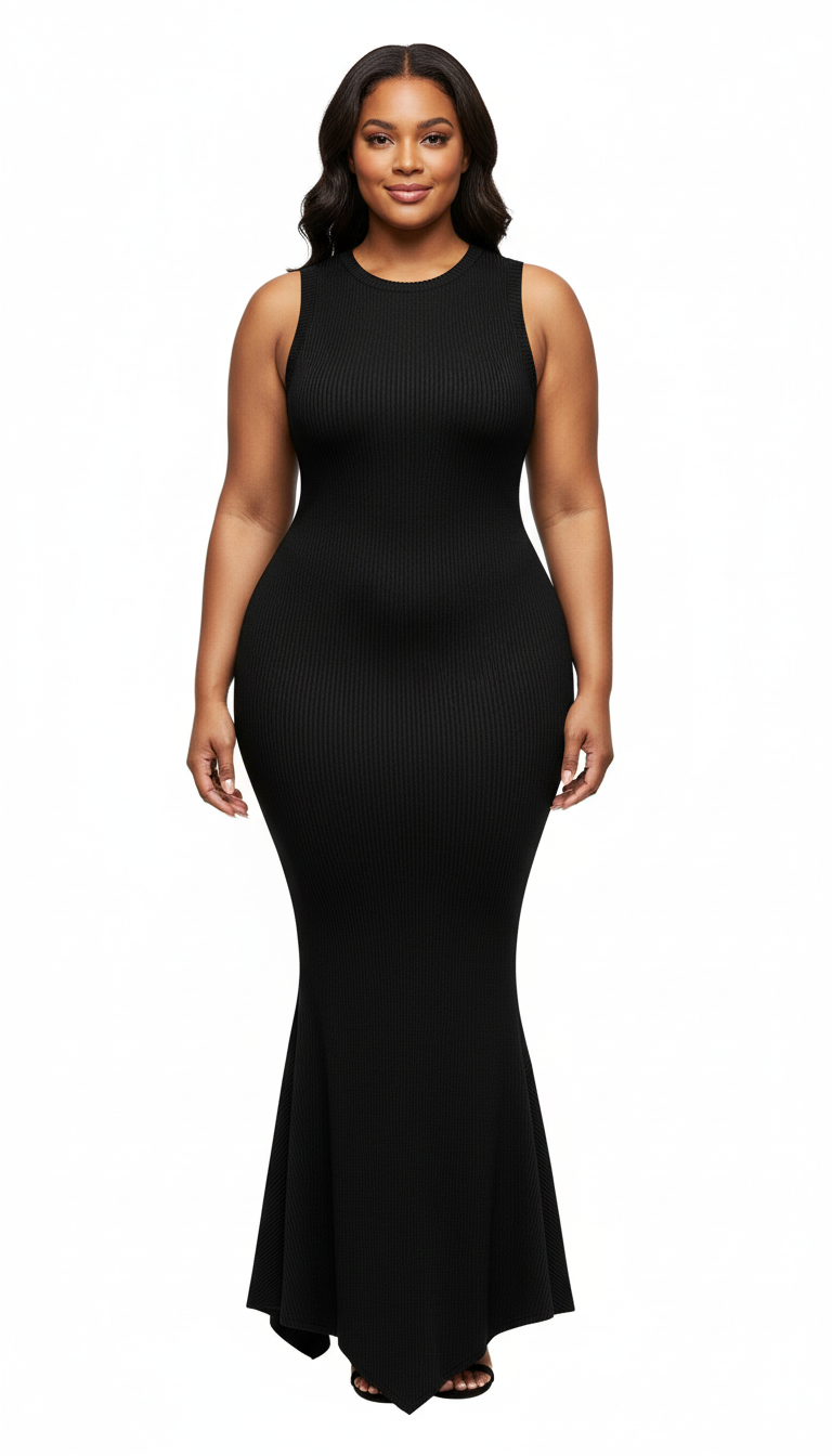 Sleeveless Mermaid Bottom Maxi Dress