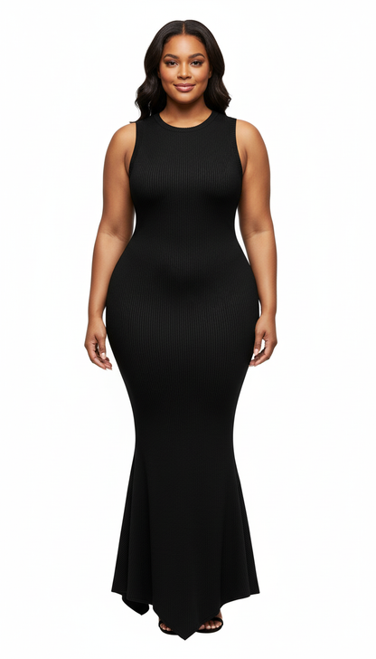 Sleeveless Mermaid Bottom Maxi Dress