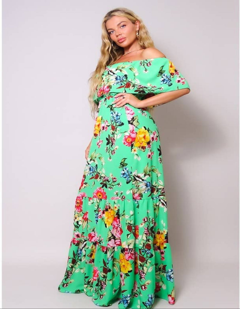 LOVE ME A LIL TIERED RUFFLE MAXI DRESS