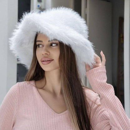 Oversized Fur Bucket Hat