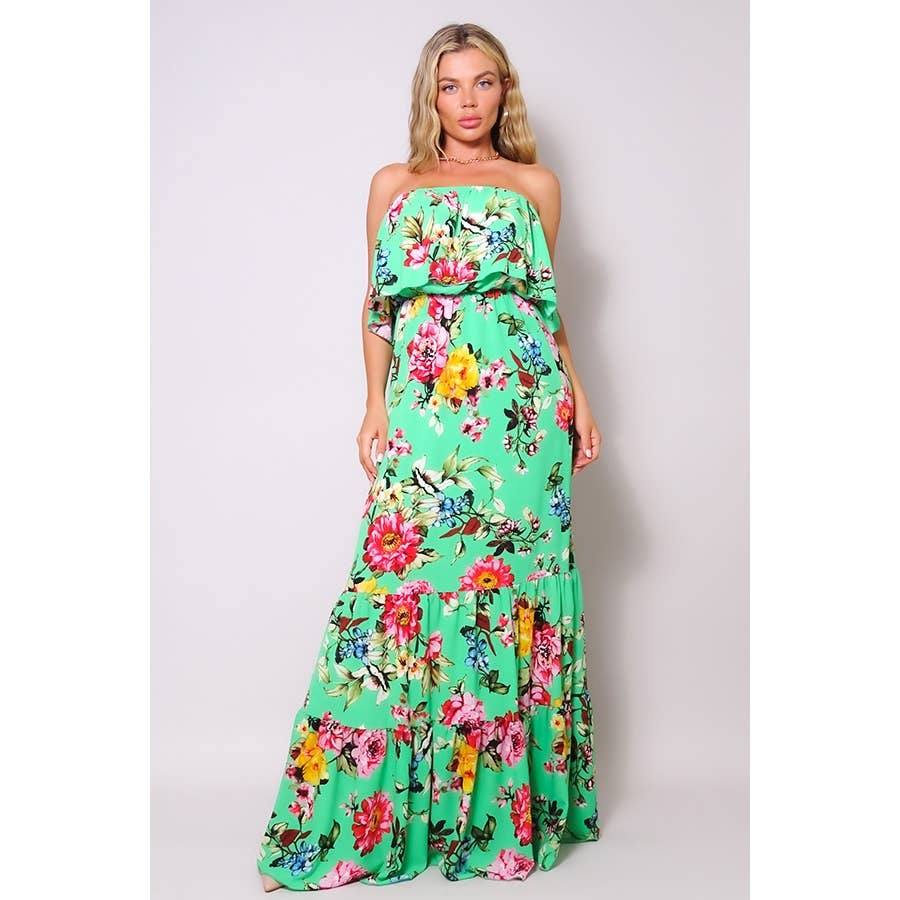LOVE ME A LIL TIERED RUFFLE MAXI DRESS