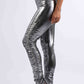 Metallic Ruched Leggings