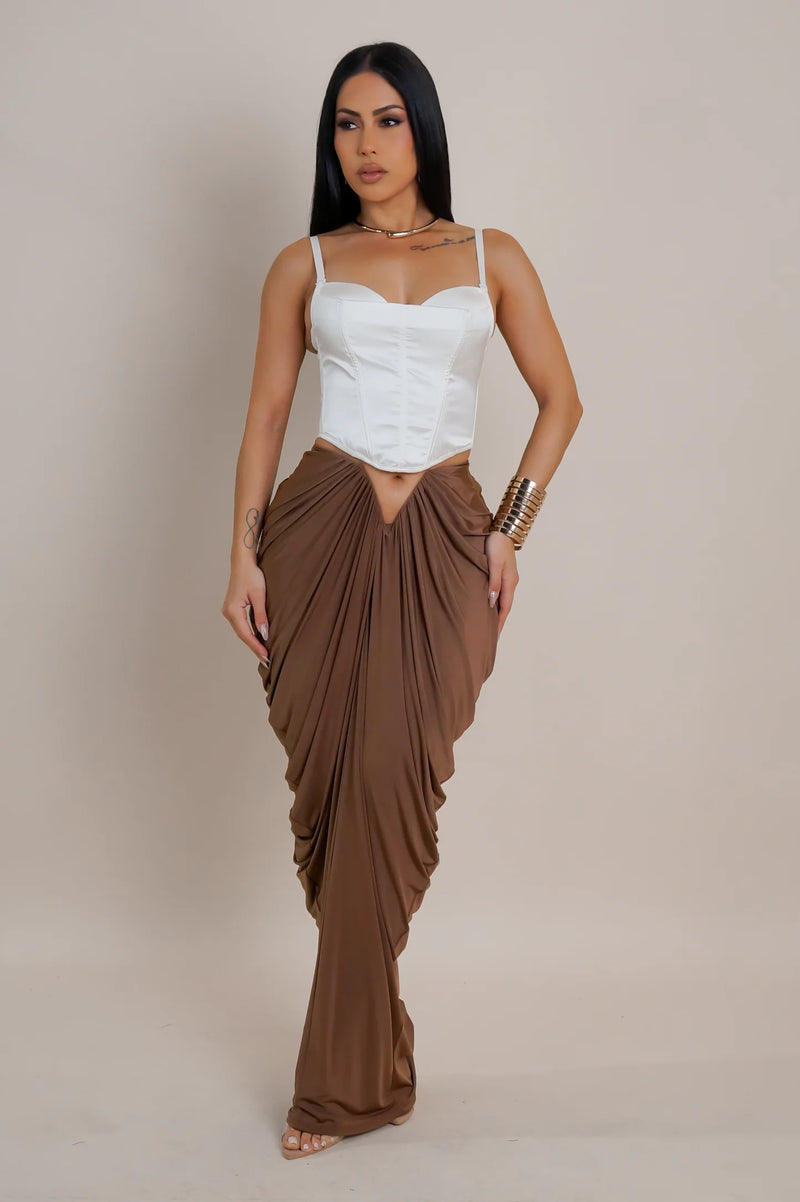 Draped Down Skirt