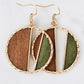 Multicolor Boho Wood Earrings