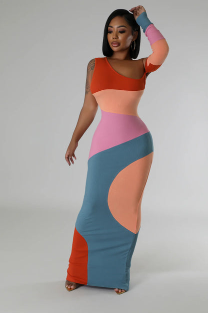 Abstract Maxi Dress