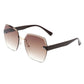 Oversize Square Geometric Rimless Sunglasses