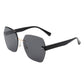 Oversize Square Geometric Rimless Sunglasses