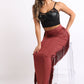 Fringe maxi skirt