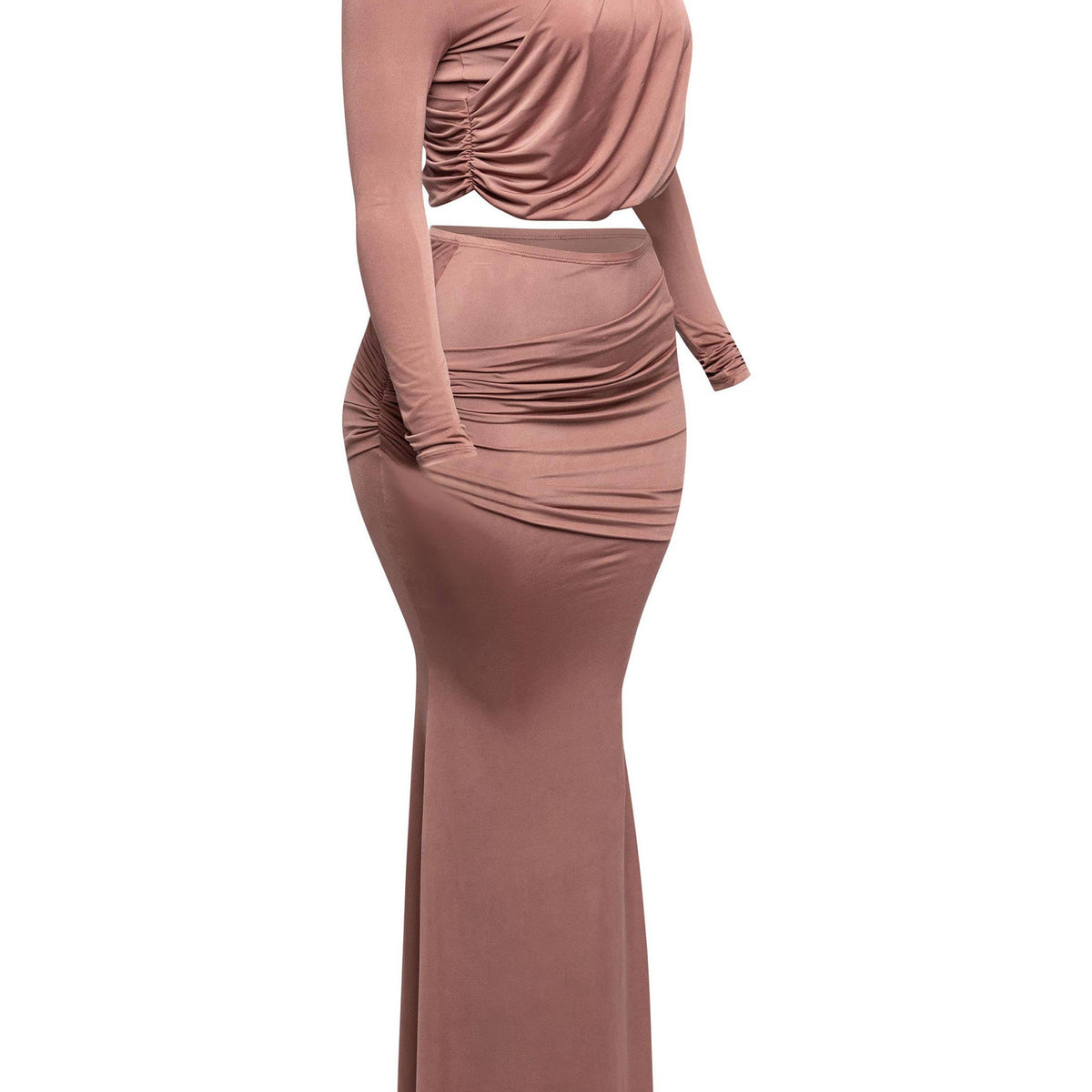 Shirring Detailed Skirt Set