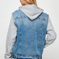 Women's Denim  Jacket with Fleece Hoodies