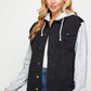 Women's Denim  Jacket with Fleece Hoodies