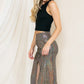 High Waist Sequin Skirt