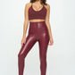 High Waist PU Leather Corset Cincher  Pants