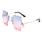 Kids Rimless Panda Colored Children Sunglasses