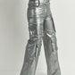 Metallic Cargo Pants