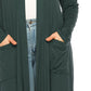 Plus size, solid duster cardigan