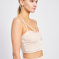 LATICCE FRONT CROPPED CAMI