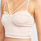 LATICCE FRONT CROPPED CAMI