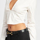 DEEP V NECK CROPPED TOP