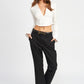 DEEP V NECK CROPPED TOP