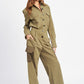 BOTTON DOWN CARGO JUMPSUIT