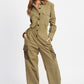 BOTTON DOWN CARGO JUMPSUIT