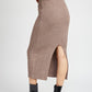 MAXI KNIT SKIRT WITH BACK SLIT