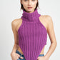 KNIT TURTLE NECK TOP