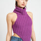 KNIT TURTLE NECK TOP