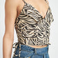 ZEBRA PRINT RUCHED CORSET TOP