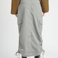 RUCHED MIDI CARGO SKIRT