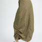 RUCHED MIDI CARGO SKIRT