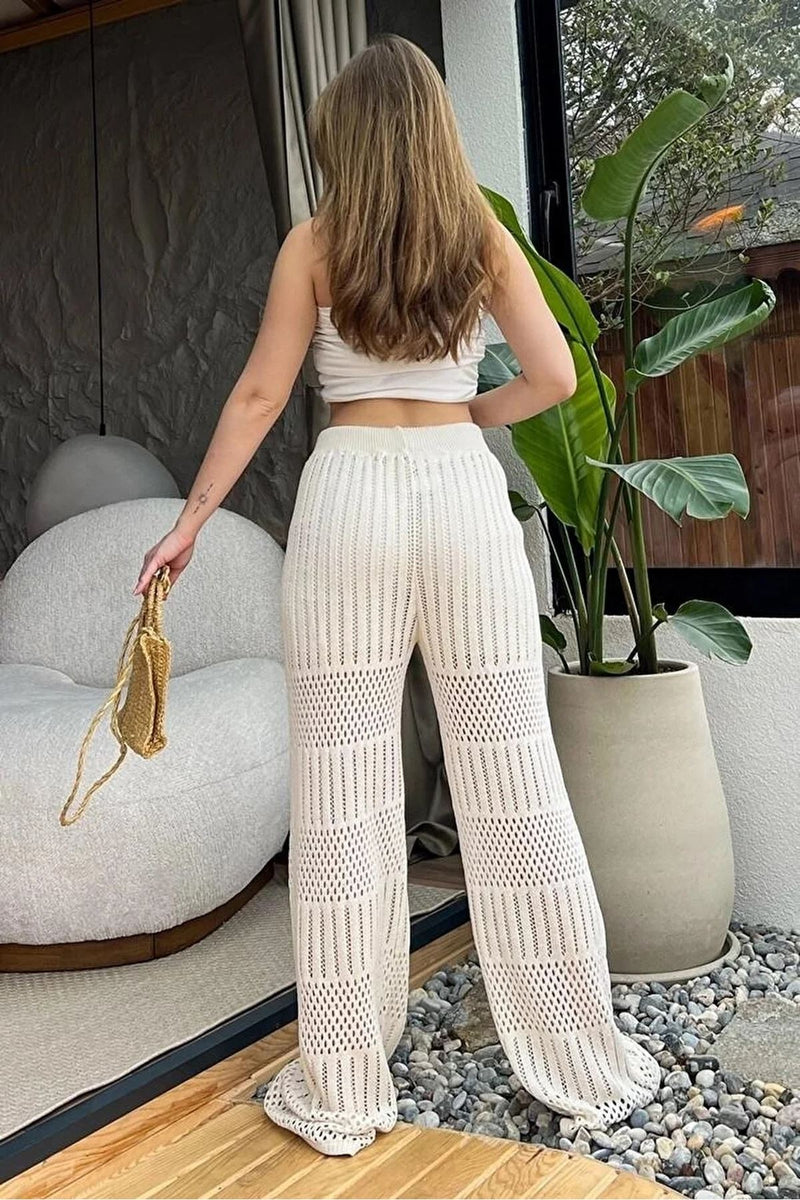 Openwork Knitwear Pants