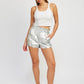 PAPERBAG METALLIC SHORTS