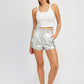 PAPERBAG METALLIC SHORTS