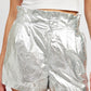 PAPERBAG METALLIC SHORTS