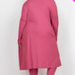Plus Size Ribbed Long Cardigan & Leggings Set