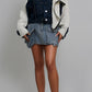 Denim and Knit Multi Fabric Jacket