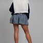 Denim and Knit Multi Fabric Jacket