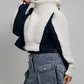 Denim and Knit Multi Fabric Jacket