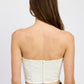 CORSET TOP WITH LACE DETAIL