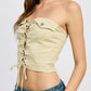 LACE UP CORSET BUSTIER TOP