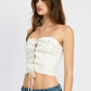 LACE UP CORSET BUSTIER TOP