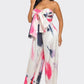 Abstract Elegance Printed Wide Leg Jumpsuit