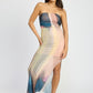 SHIRRED TUBE MAXI DRESS