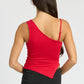 ONE SHOULDER RUCHED TOP