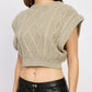 CABLE KNIT VEST TOP