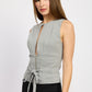 SLEEVELESS TOP WITH FRONT CUTOUT