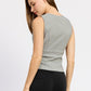 SLEEVELESS TOP WITH FRONT CUTOUT